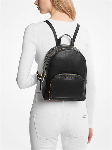 jaycee medium pebbled leather backpack.